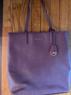 Michael Kors Maroon Saffiano Leather Tote